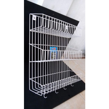 RAK DAPUR BUMBU DINDING 3 SUSUN PUTIH