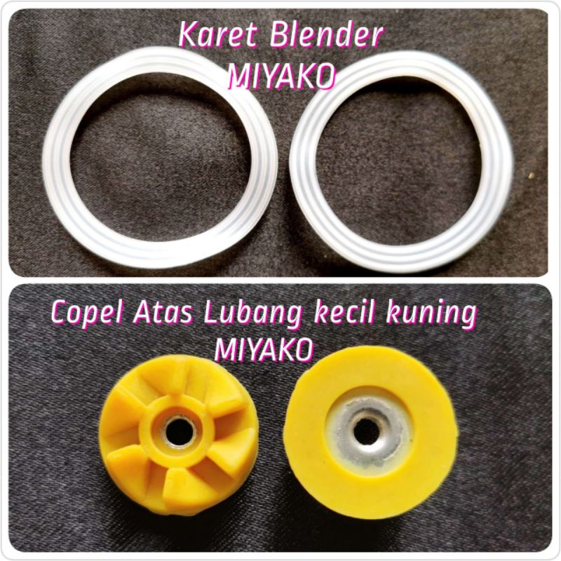 Miyako Seal Karet Blender &amp; Copel Konektor Atas Blender Lubang Kecil Kuning