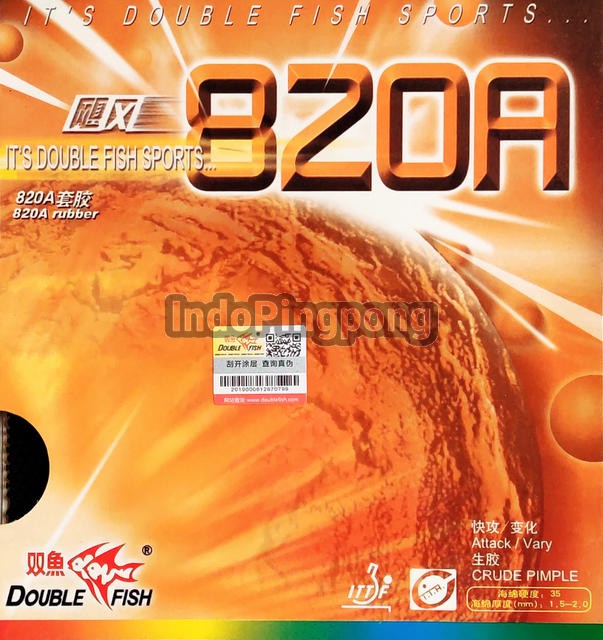 Double Fish 820A ~ Short Pips Rubber Karet Bintik Serang Pendek