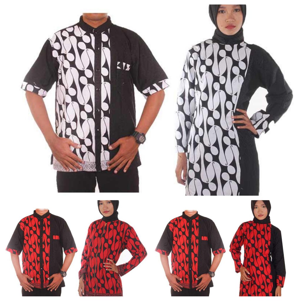 Sarimbit Batik Couple Merah Putih