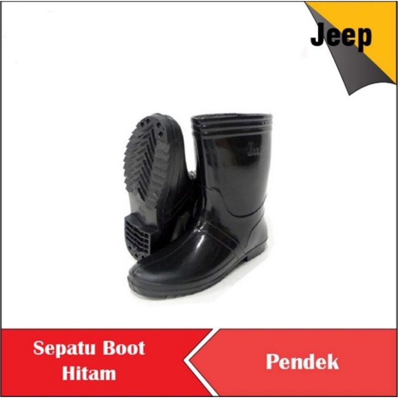 Sepatu Boot Jeep Hitam Pendek