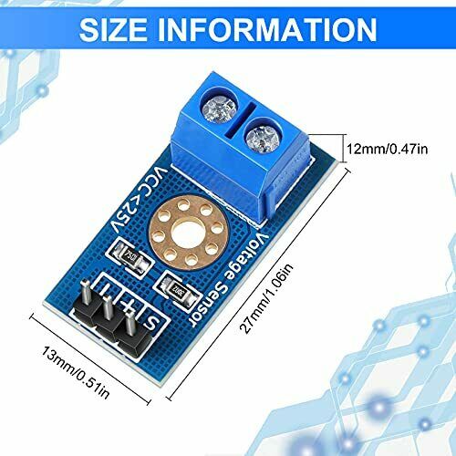 Sensor Tegangan Voltage Detection Module Tester Sensor DC 0-25V Terminal Measurement Arduino RASPBERRY PI