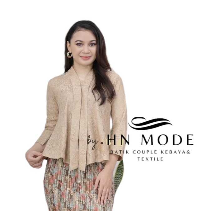 Atasan kebaya kutubaru floy brukat / maroon / navy / abu / dusty / cream / gold / hijau botol /hitam By kebaya moderen