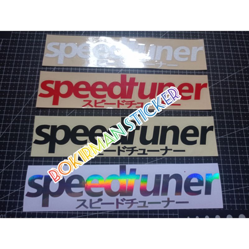 Sticker speed tuner stiker Speedtuner kanji jepang untuk kaca dan bodi Mobil