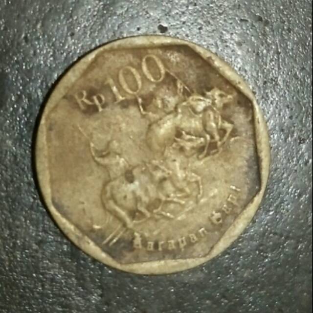 uang logam kuno rp100 tahun 1997