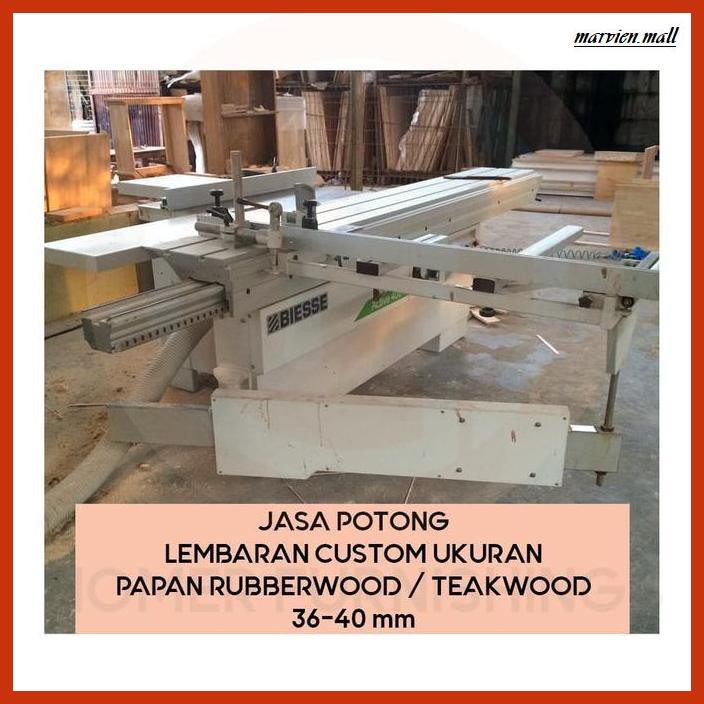 

buku-arsitek- jasa potong lembaran custom ukuran papan rubberwood 36-40mm -design.