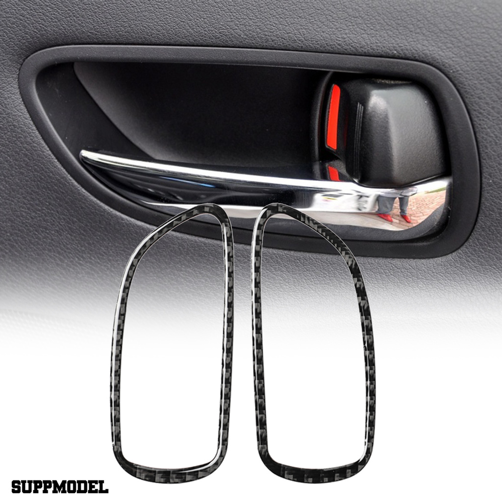 2pcs / Set Stiker Gagang Pintu Depan Mobil Bahan Serat Karbon Anti Uv Untuk Lexus Is250