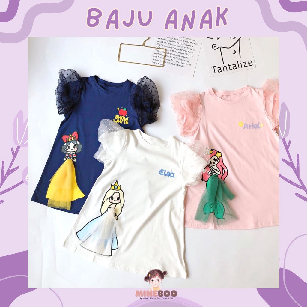 minieboo PRINCESS PUFF EBV Baju Dress Anak Perempuan Import