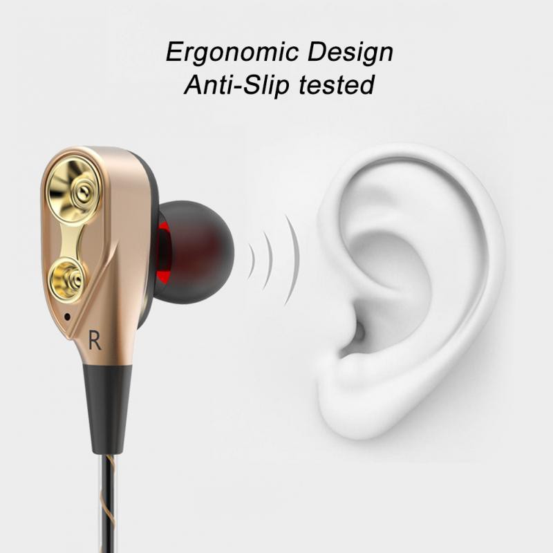 Motor T2 Earphone Dual Dynamic Driver With Accoustic Dumpling