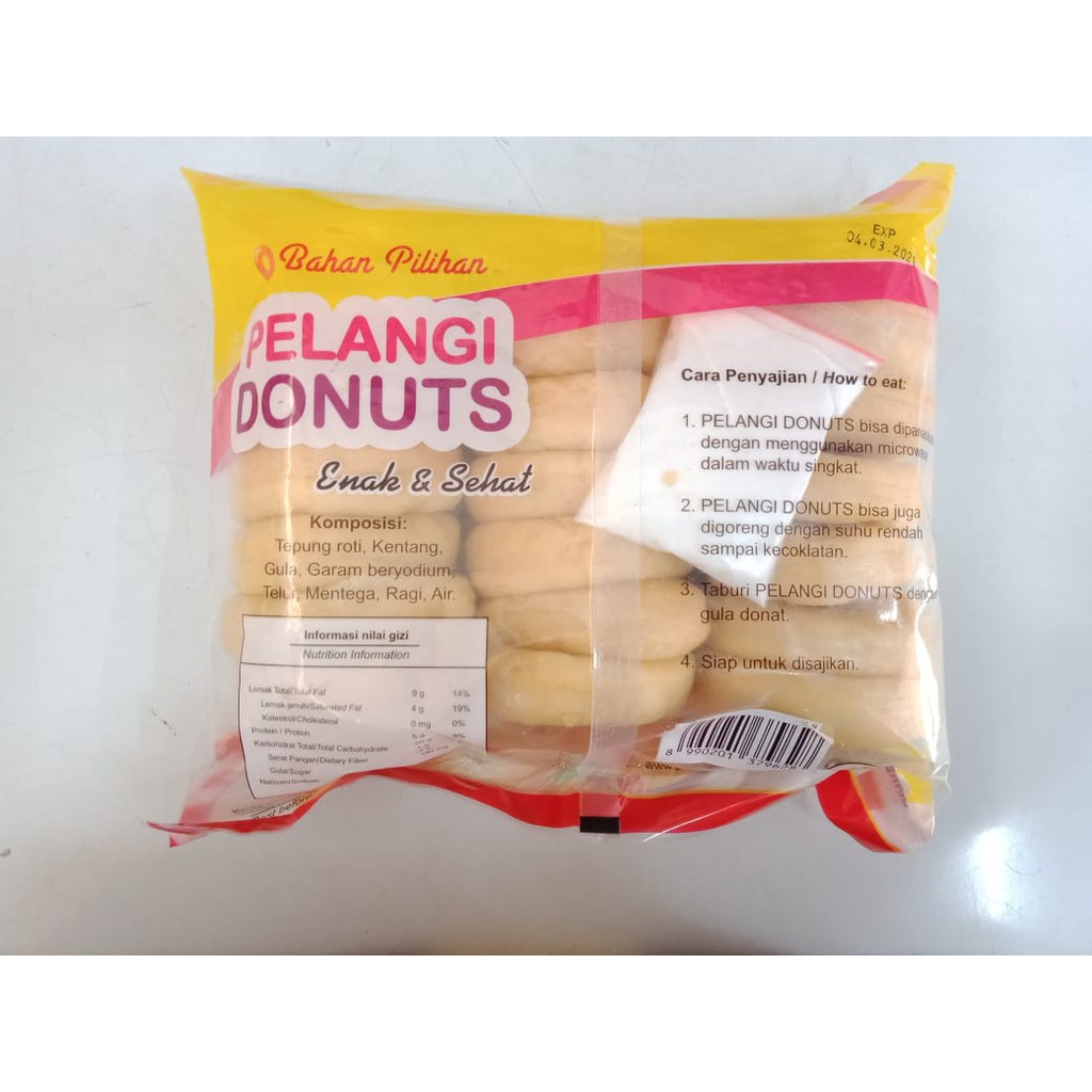 DONUTS PELANGI MINI ISI 21 / DONAT FROZEN FOOD