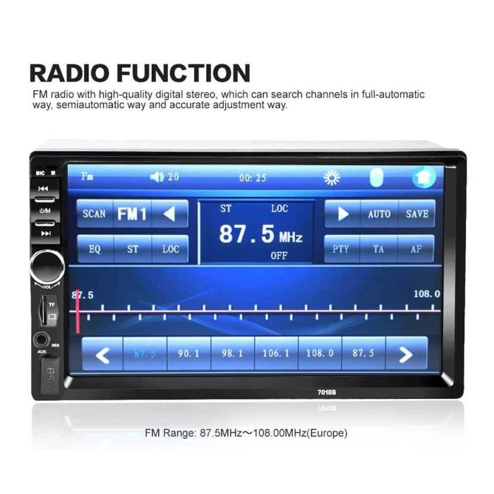 Head Unit Lumin 7018B Head Unit Double 2 Din 7 Inch Bluetooth Audio Car Mp3 Mp5