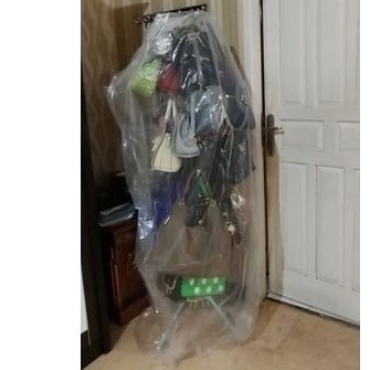 Cover Plastik Penutup Rak Lemari Organizer | Pembungkus Gantungan Tas Rack Sepatu
