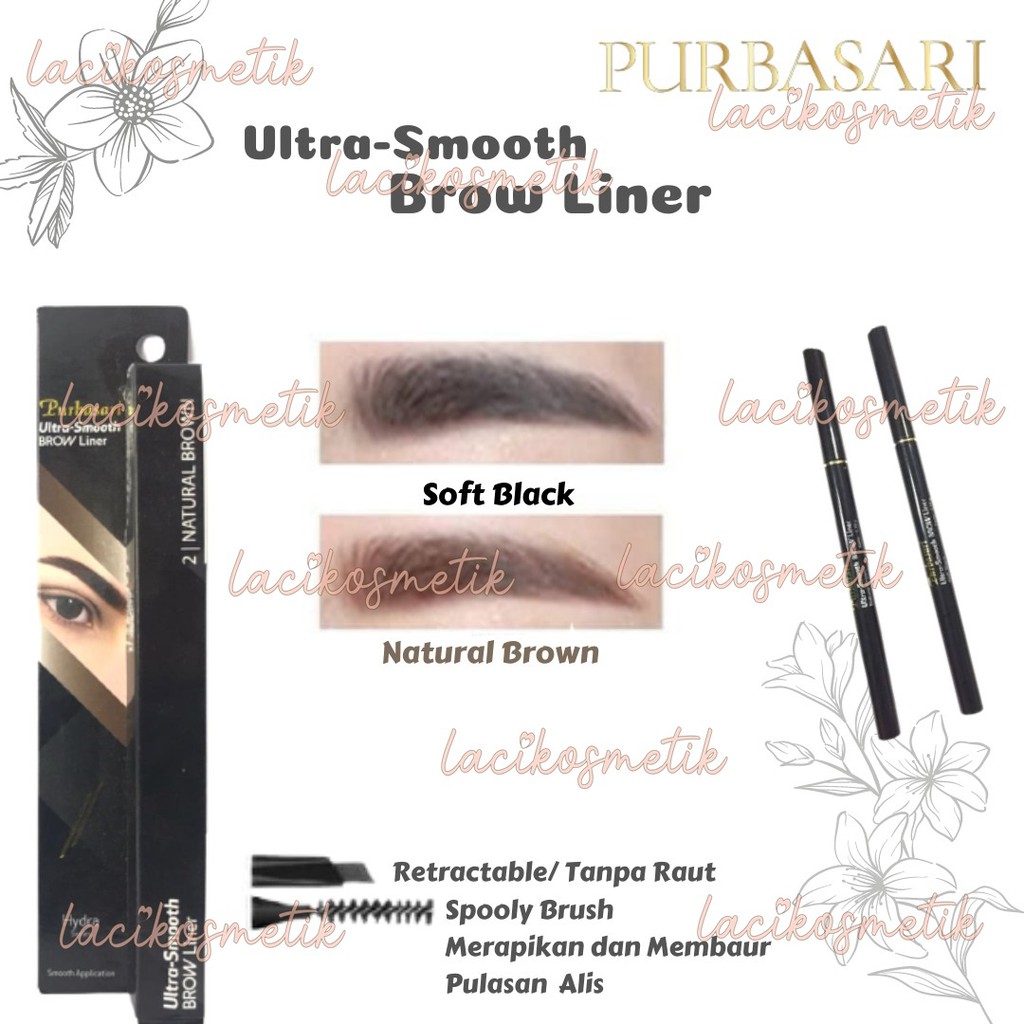 ✨LACIKOSME✨ PURBASARI ULTRA SMOOTH BROW LINER - EYEBROW PENCIL MECHANIC BPOM
