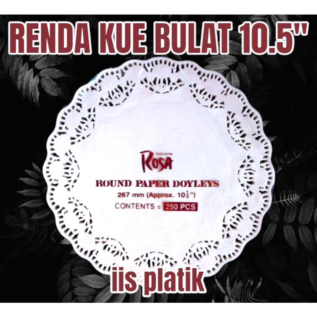 Doyleys Paper / Alas kue Bulat Rosa 10&quot; / Doilies Paper / Doily Paper / Doyley paper / Alas Kue Renda