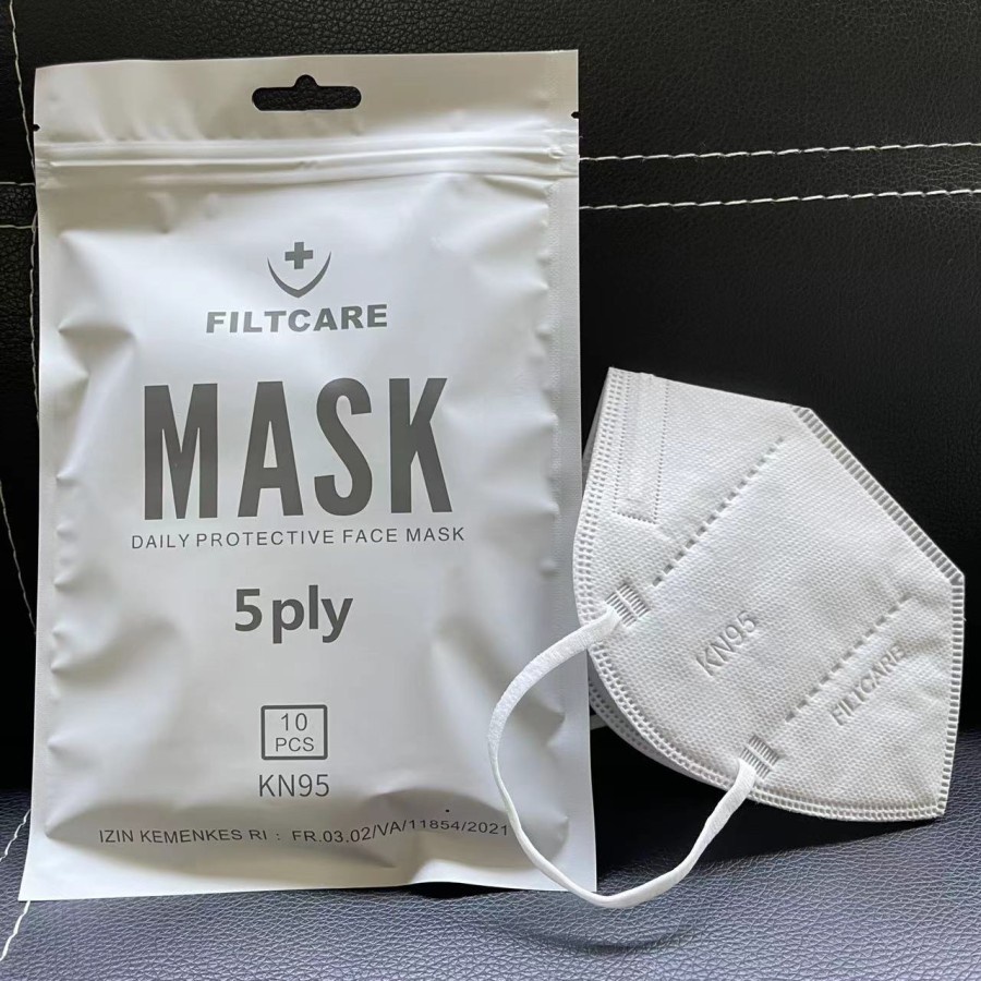 [ KN95 FILTCARE ] MASKER KN 95 MASKER KN95 KEMENKES RI 5 PLY ISI 10PCS