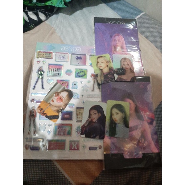 AESPA WINTER KARINA LENTICULAR PHOTOCARD EPOXY PC BLACK MAMBA