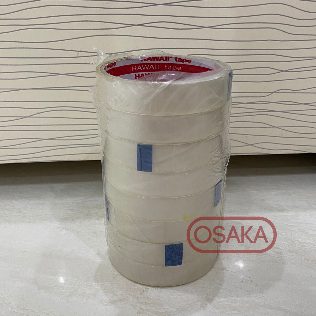 

Isolasi / Selotip Bening Hawaii 18mm / 3/4 inch x 40 yard Daimaru