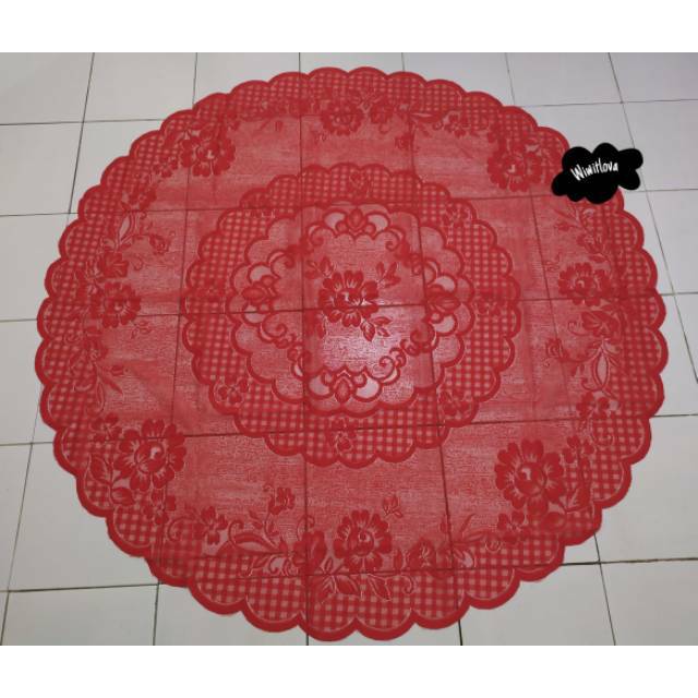 TAPLAK MEJA MAKAN BULAT 6K MOTIF / TAPLAK MEJA BULAT / TAPLAK MEJA MAKAN BULAT MOTIF