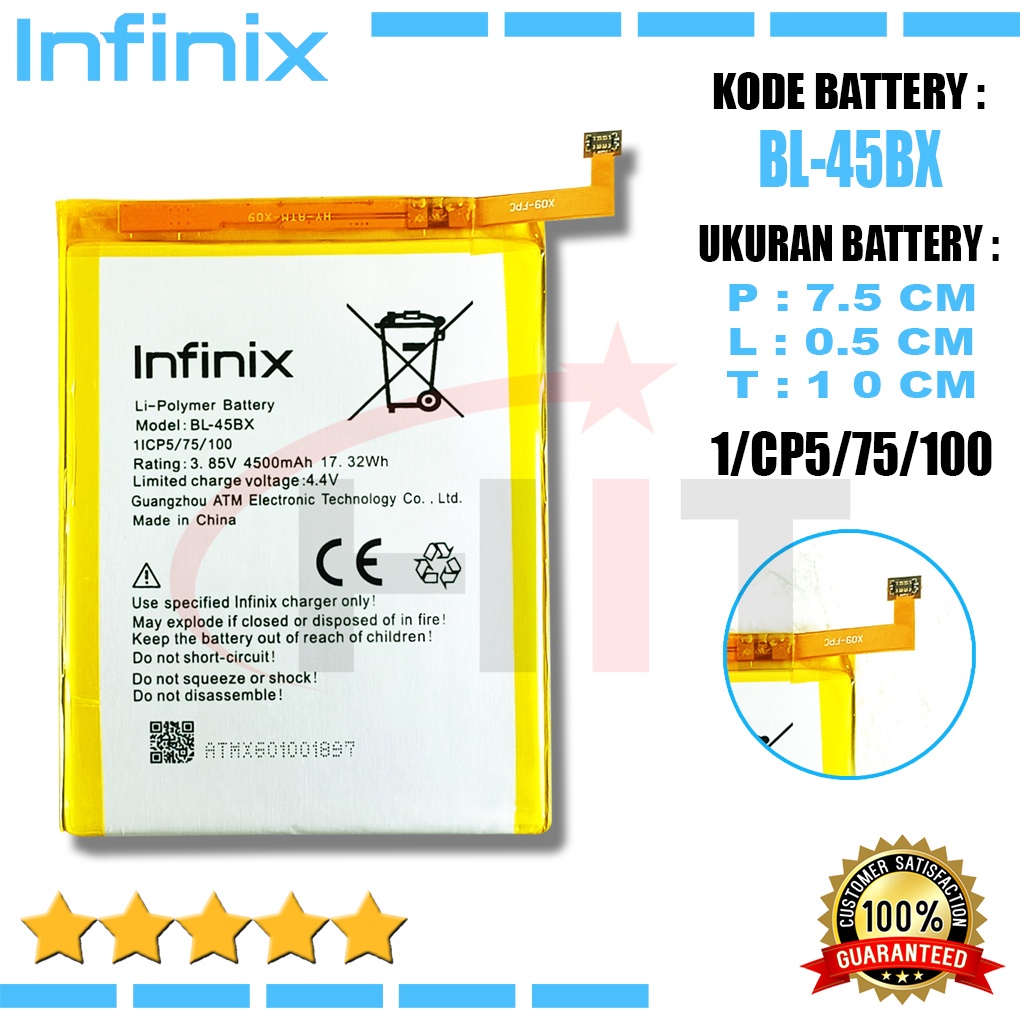 Baterai Battery Ori Infinix BL-45BX Infinix NOTE 3 / Note 3 Pro