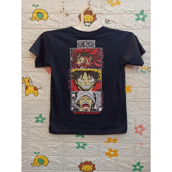 KAOS ANAK ONE PIECE WARNA HITAM