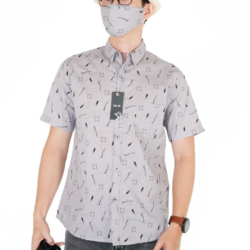 AMSPRO kemeja pria / kemeja casual / kemeja motif / kemeja kantor / kemeja kerja Pd-33