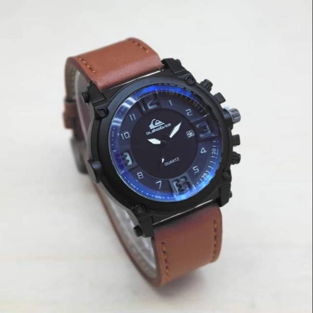 Jam Tangan Pria Quiksilver Sport Tanggal Tali Kulit