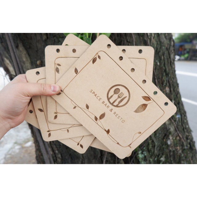 Buku menu a5 / custom menu book / restaurant menu / cafe menu / buku menu kayu