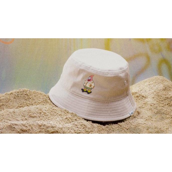 TOPI VANS X SPONGEBOB SANDY LIANG KHAKI BUCKET HAT ORIGINAL