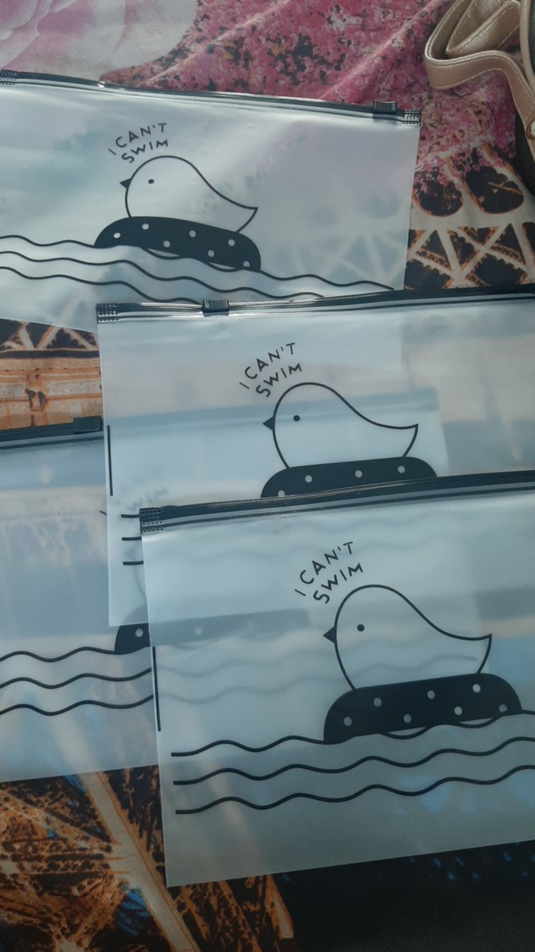 Pouch Masker Kantong Duck Anak Ayam Organizer Ziplock Zip Zipper Plastic Tempat Pensil Dompet