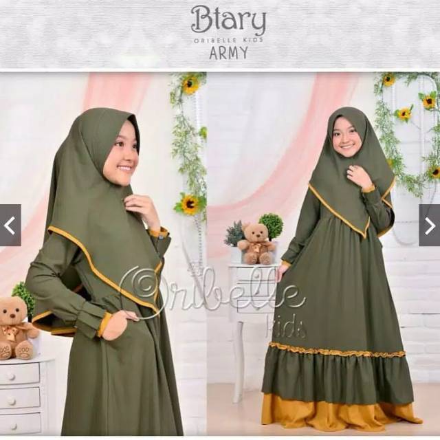 btary anak/free jilbab/COD/grosir gamis ansk set/gamis anak murah/grosir gamis anak