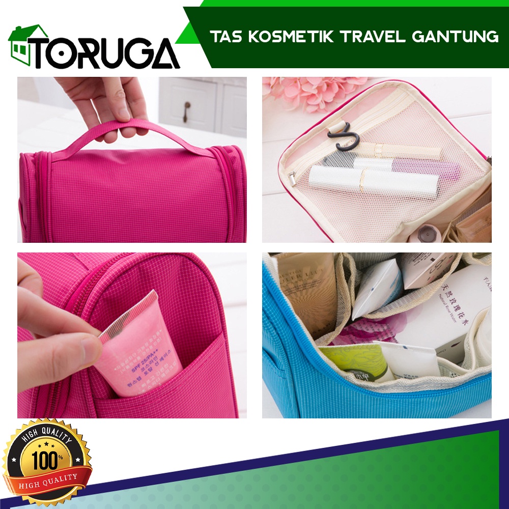 New Korean Toiletries Bag Travel - Tas Dompet Kosmetik Makeup Gantung