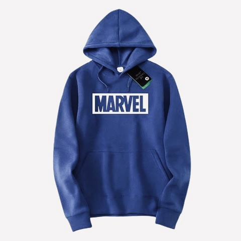 MARVEL WHITE Jumper Hoodie II MARVEL Sweater Hoodie II Sweter Oblong Topi SIZE M - XL ( Pria &amp; Wanita / Anak &amp; Dewasa )