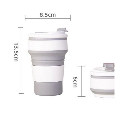 Collapsible Coffee Cup 350 ml (Gelas Lipat Travel Silikon)