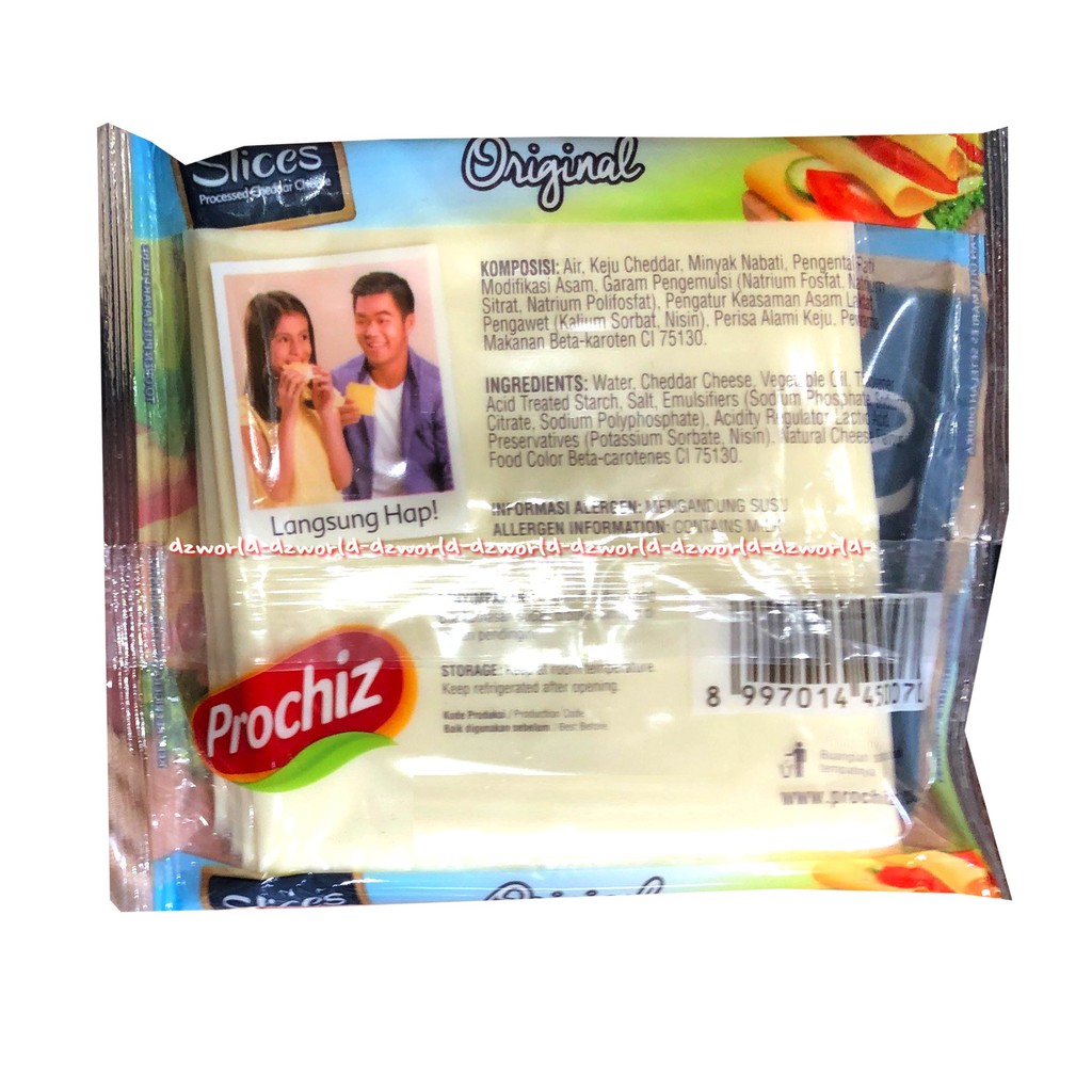 Prochiz Slice Original Cheddar Cheese 5pcs Keju lembaran