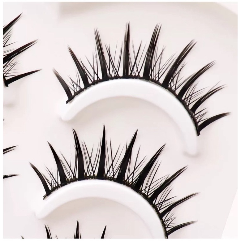 KIYOW NEW 4pairs Japanese Fairy False Eyelashes Cosplay Handmade False Eyelashes Little Devil Big Eyes Naturally Thick Eyelashes A339