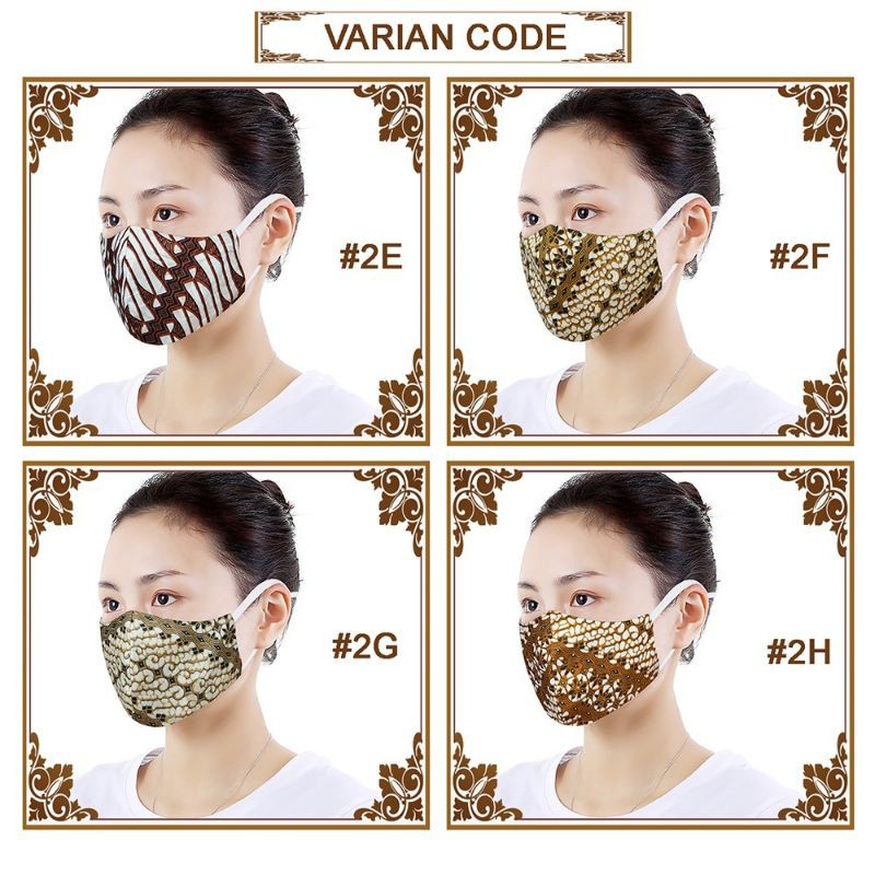 Masker Mulut / Masker Kain / Masker Non Medis / Masker Motif Batik - Toko Mou