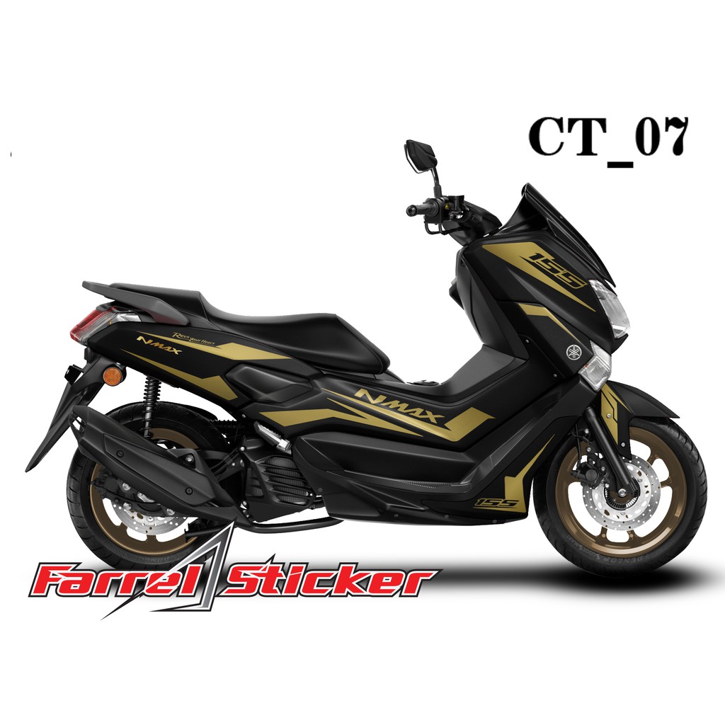 stiker nmax sticker stripping gold ct 06