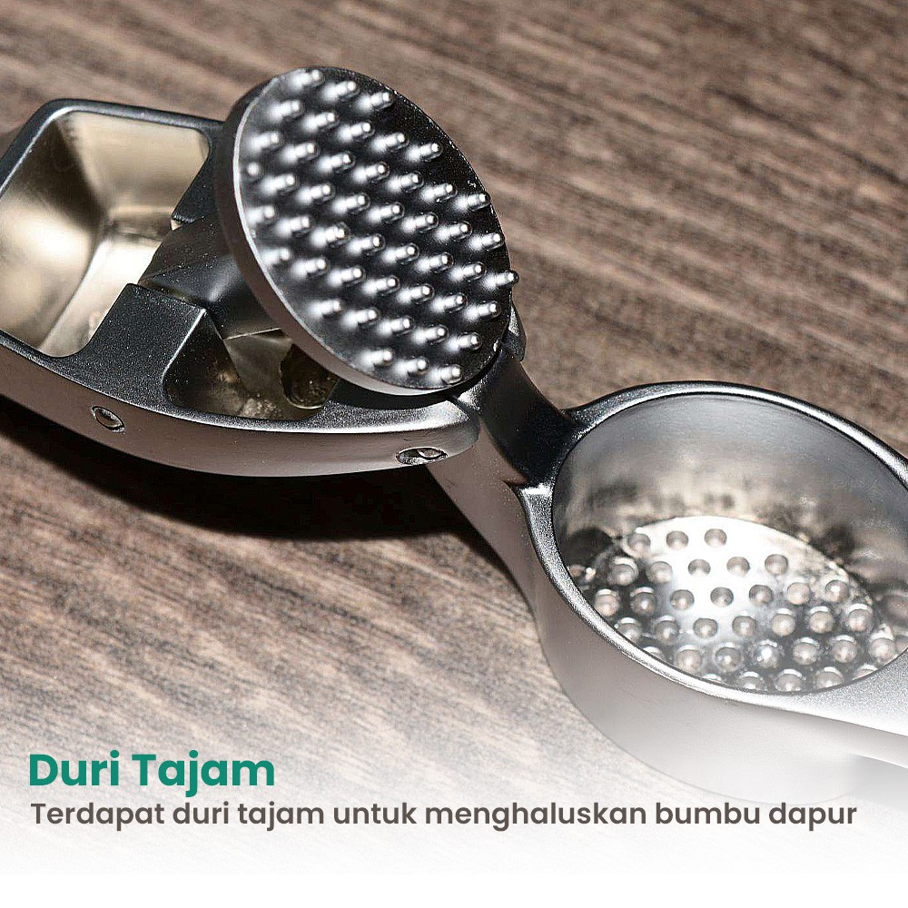 Penghancur Bawang Putih Stainless Multifunction Garlic Press