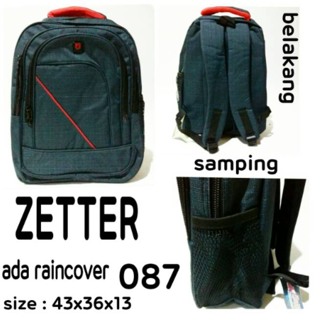 Tas ransel backpack Zetter 087 tas punggung keren terbaru dan termurah