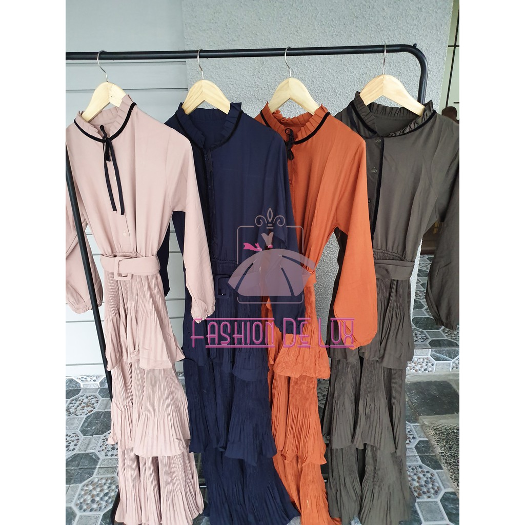 Gamis ZAHRA Big Size Bahan Moscrepe Premium