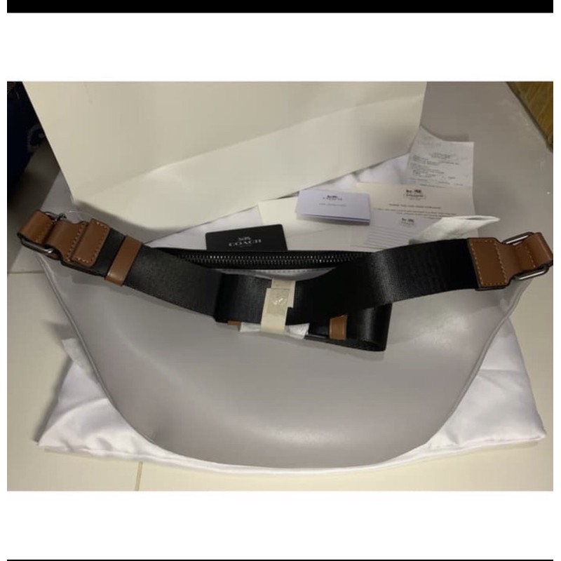 WAISTBAG COACH PUTIH SIGNATURE ORIGINAL 100%