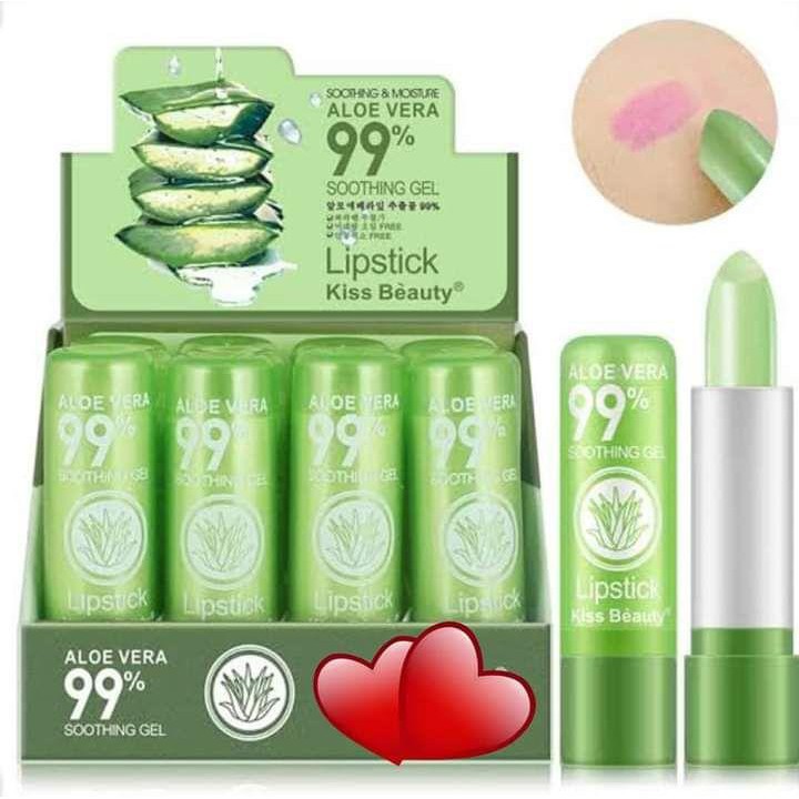 LipBalm Aloevera KissBeauty / Lipbalm Aloe Vera Tanako 99% Lidah Buaya Pelembab Bibir / PALING MURAH