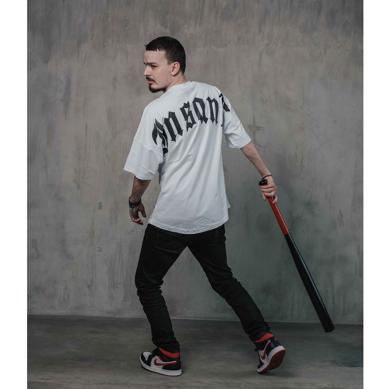 kaos oversize Hits Insane Putih combet 24s insane wardrobe