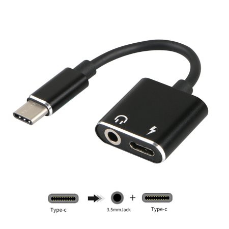 A_   SPLITTER AUDIO USB TYPE C TO JACK 3.5MM charge adapter