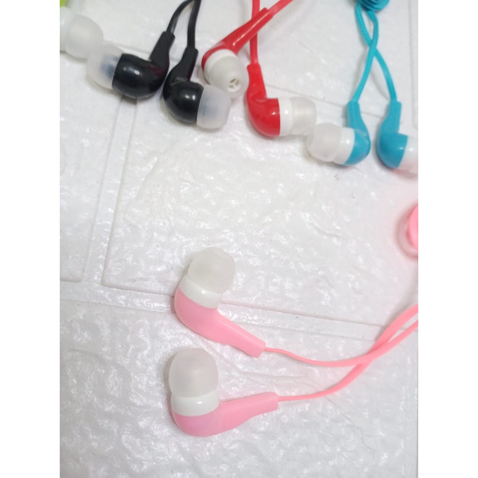 HF HEADSET EARPHONE HANDSFREE MUSIC ANGEL BUDS WARNA WARNI KUALITAS BAGUS PACKING CANTIK