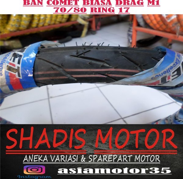 Ban Motor Merk Comet Biasa Tipe Drag M1 Ukuran 70/80 Ring 17 Ban Motor Tubetype