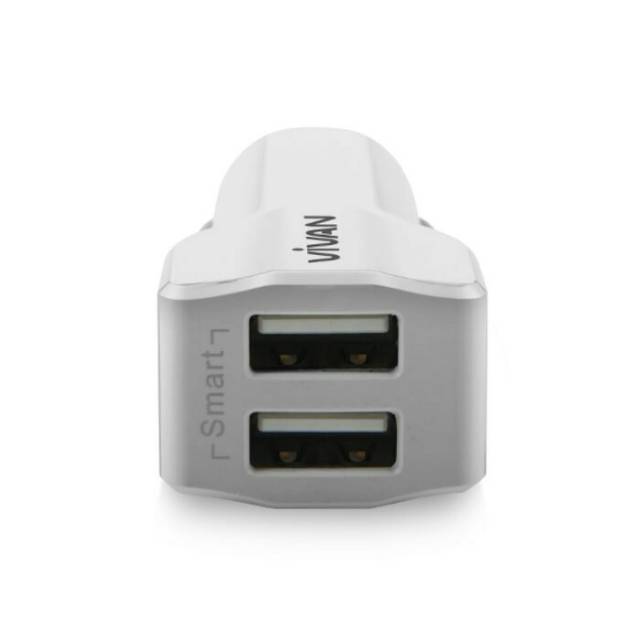 Charger mobil VIVAN CC02S 2usb port 3.1A IC inteligent identification  car charger