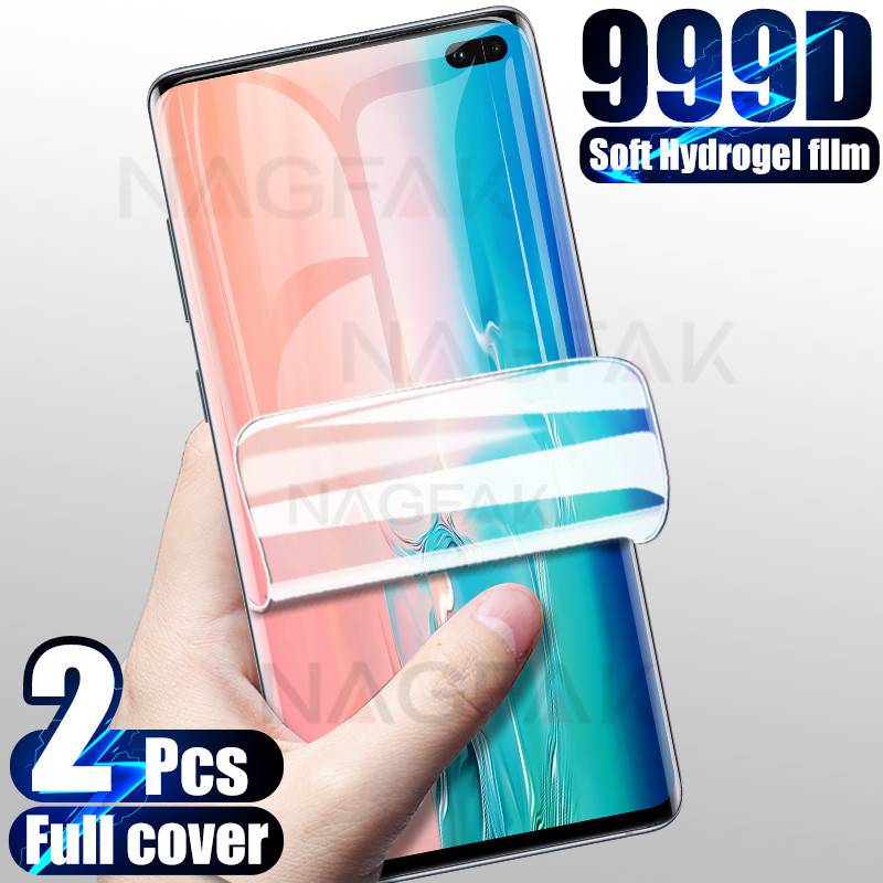 2Pcs Hydrogel Protective Film For Samsung Galaxy S7 Edge S8 S9 S10 S20 Plus Screen Protector For Samsung Note 8 9 10 Anti Blue-ray not glass