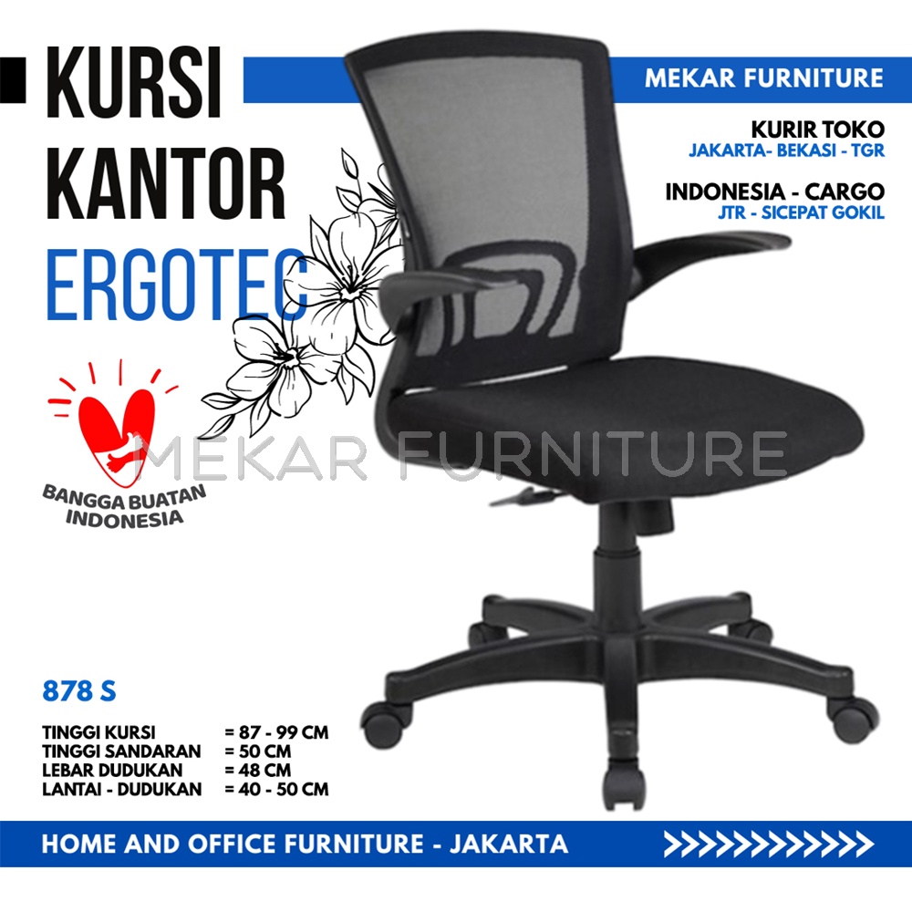 Jual Ergotec 878 S Kursi Kantor Kursi Kerja Kursi Belajar Kursi Staff ...