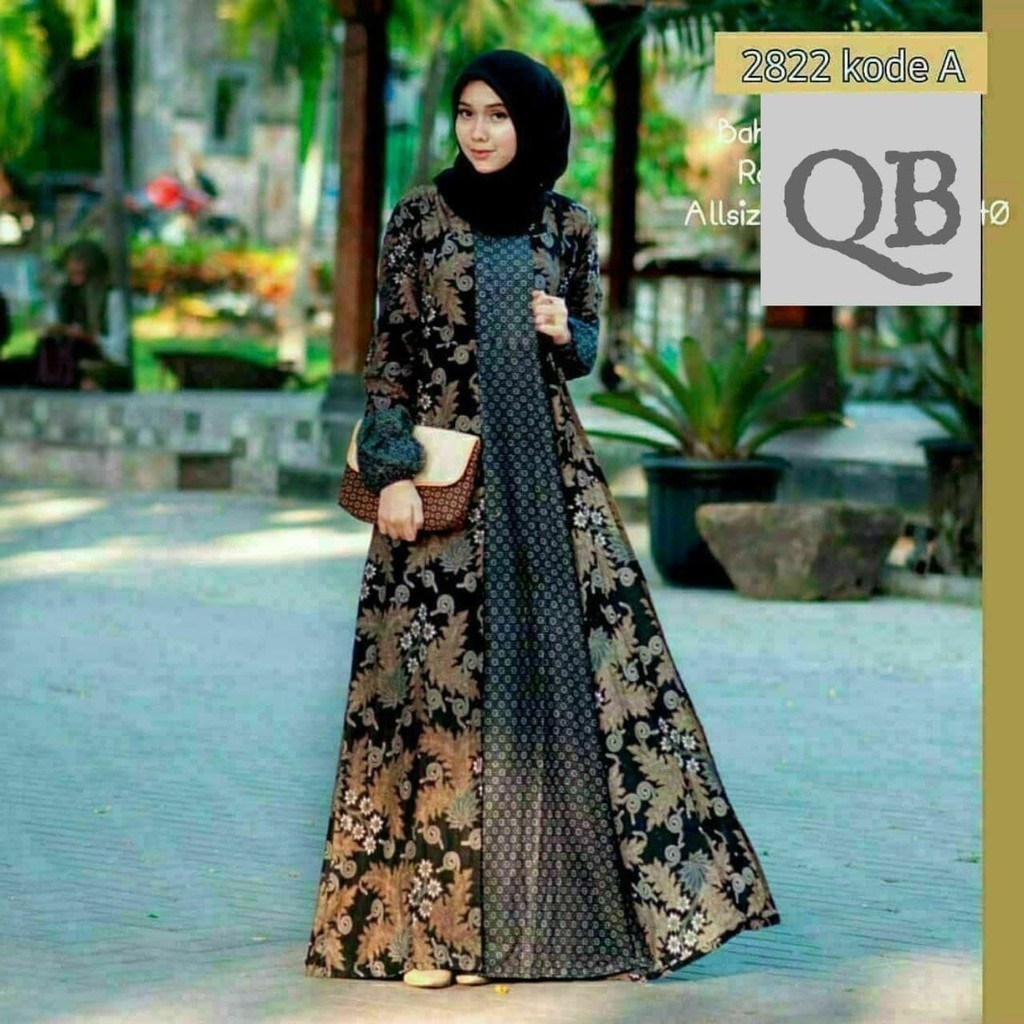 Gamis Batik Cardy Jumbo Ld 120 Standar Ld 106 - Gamis Batik Cardi - Gamis Batik Katun